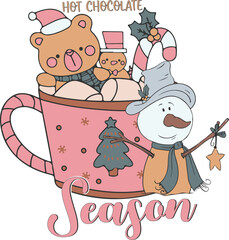 santa claus and snowman