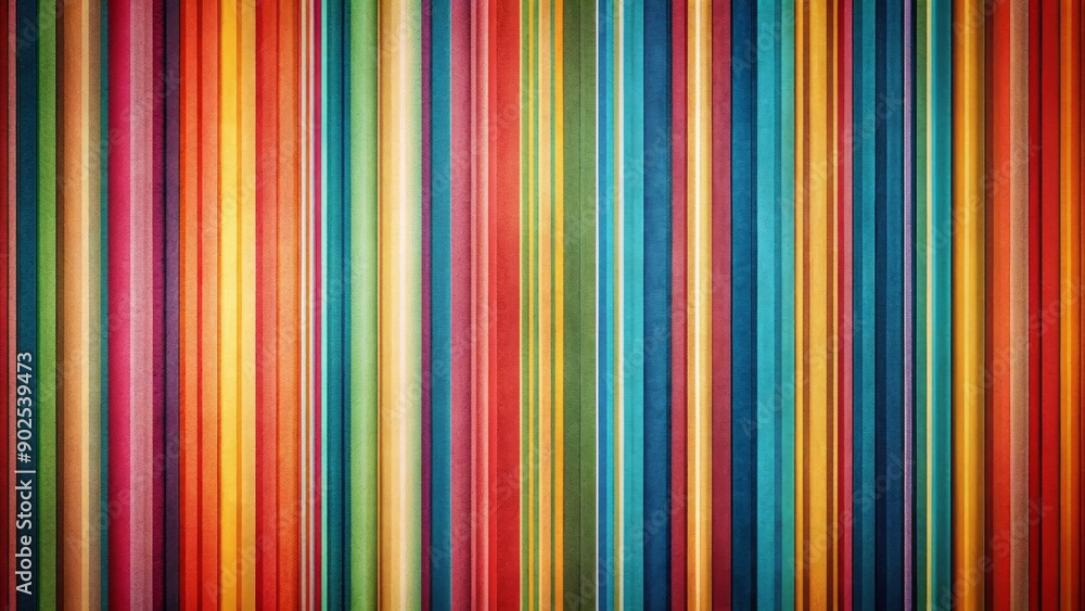 Poster vibrant abstract wallpaper featuring layered stripes of multicolored lines, blending harmoniously to