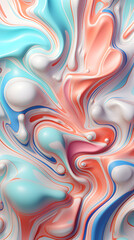 Obraz premium Digital technology liquid metal forms purple abstract graphics poster background with generative