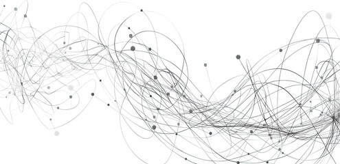 Abstract Scribble Line Art