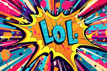 Pop art style LOL sign