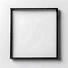 Minimalist Black Metal Frame with Clean Lines and Modern Design on Isolated White Background