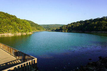 Fototapeta premium Yenipazar lake in bilecik Turkey in the morning natural beauty