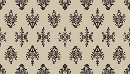 Ikat tribal Indian seamless pattern. Ethnic Aztec fabric carpet mandala ornament native boho chevron textile.Geometric African American oriental traditional vector illustrations. Embroidery style.