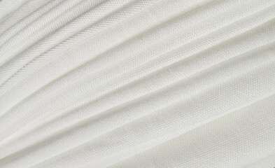 Fototapeta premium The texture of white linen fabric