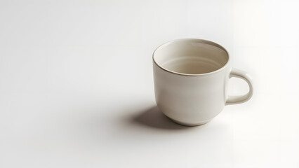 Fototapeta premium Plain White Coffee Mug Isolated on White