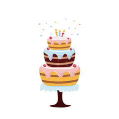 Birthday Cake Vector Illustration