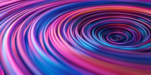 abstract spiral of swirling pink, purple, and blue colors - hypnotic 3d design for technology, backgrounds, and website art