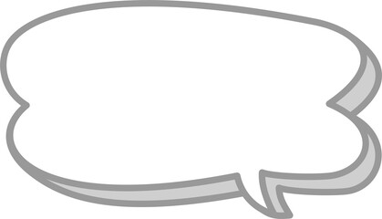 3d hand draw black and white color speech bubble balloon, icon sticker memo keyword planner text box banner, flat png isolated transparent element design