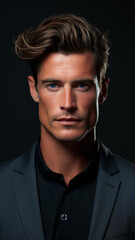 Obraz premium Close Up Portrait Of Man