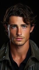 Fototapeta premium Close Up Portrait Of Man