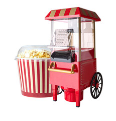 Mini old-style popcorn machine