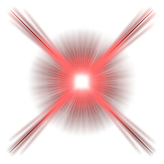 Glowing Red star PNG, Red Sparkle on Transparent Background