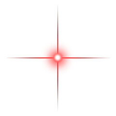 Glowing Red star PNG, Red Sparkle on Transparent Background