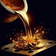  Liquid Metal Transformation: Molten Gold Pour