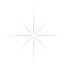 Gold Star PNG, Golden Sparkle with Transparent Background