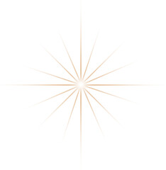 Gold Star PNG, Golden Sparkle with Transparent Background