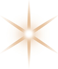Gold Star PNG, Golden Sparkle with Transparent Background