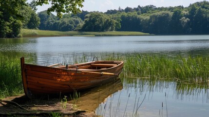 Obraz premium boat on the lake