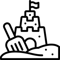 Sand castle icon