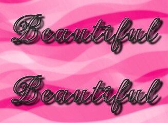 手書き背景イラストにモノクロ文字、モノクロの文字に水彩で描いた背景イラスト