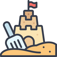 Sand castle icon