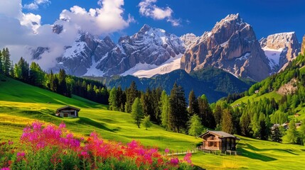 Obraz premium alpine landscape, beautiful wallpapers, textures and backgrounds