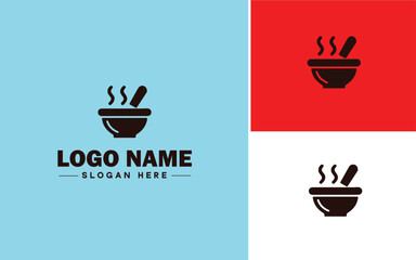 Pizza restaurant icon Pizzeria Pizza joint Pizza parlor flat logo sign symbol editable vector