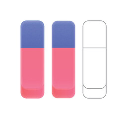 Eraser. Vector illustration.