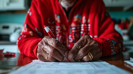 _A_person_sitting_at_a_kitchen_table