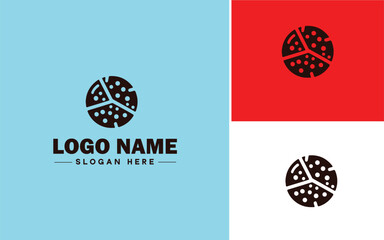Pizza restaurant icon Pizzeria Pizza joint Pizza parlor flat logo sign symbol editable vector