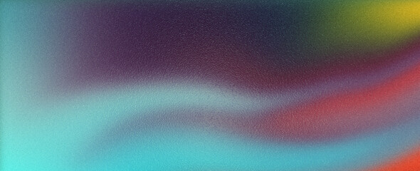 Grainy gradient background dark blue purple abstract glowing color wave black backdrop, noise texture banner poster cover header design