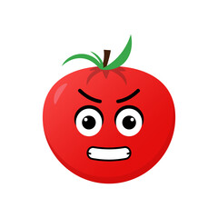 Tomato icon emoji vector illustration. Illustration tomato isolated on white backgrounds