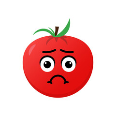 Tomato icon emoji vector illustration. Illustration tomato isolated on white backgrounds