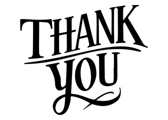 Thank You. Hand lettering