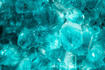 Aquamarine crystal mineral stone. Gems. Mineral crystals in the natural environment. Texture of...
