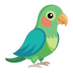 Obraz premium A Cute Parrot vector illustration