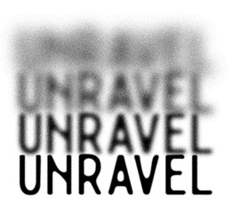 unravel text effect design template
