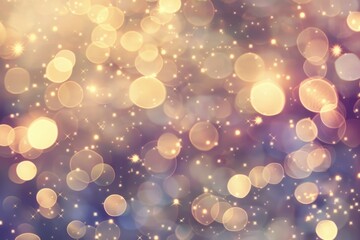 A Magical Evening of Golden Lights and Vibrant Bokeh in a Dreamy Twilight Garden