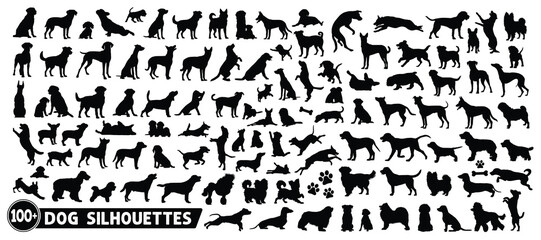 100+ dog silhouette bundle