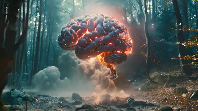 Human brain colorful creativity explosion creative splash new ideas plans motivation brainstorm education concept emotional intelligence mindfulness minds science abstract intellect genius psychology