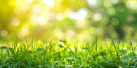 green lawn grass with blurred background