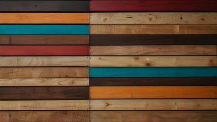 Wood aged art architecture texture abstract block stack on the wall for background, Abstract colorful wood texture for backdrop Generative Ai	