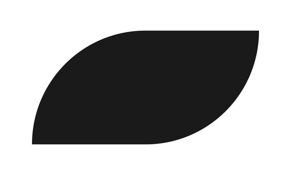 Round Corner Rectangle Leaf Silhouette Icon