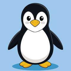 cute penguin animal cartoon icon isolated
