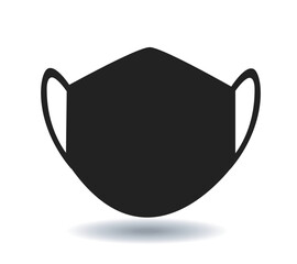 Protective medical face mask isolated on white background