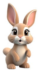 Naklejka premium PNG Cartoon mammal animal rabbit.