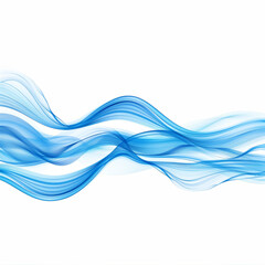 Fototapeta premium Abstract blue wave vector background isolated on white, fluid and dynamic design