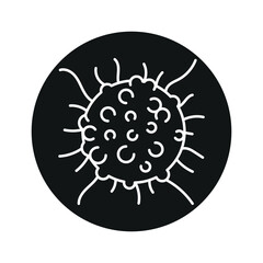 Cancer cell  line black icon. Human disease sign for web page, mobile app,