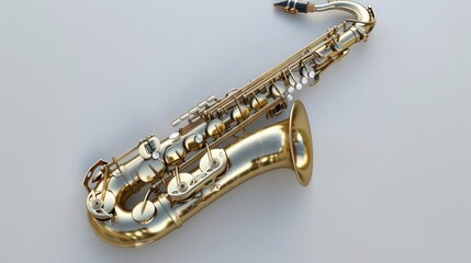 Fototapeta premium Energetic Jazz Vibes. Smooth saxophone player music concept